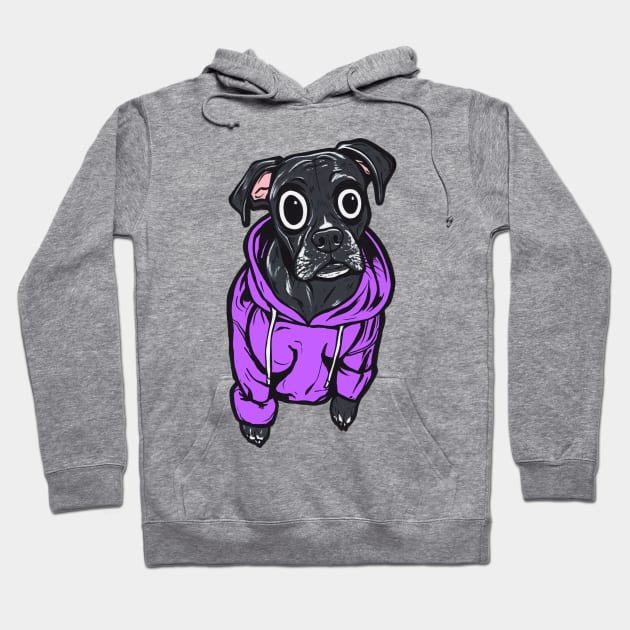 Black Lab Purple Hoodie Hoodie by turddemon